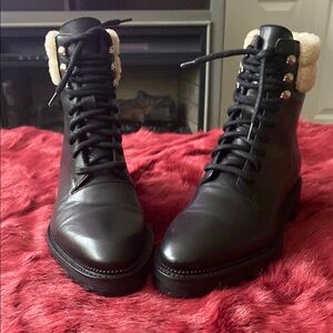 Alexander Wang; Leather Boots, black, Size 7 1/2, Excellent Condition